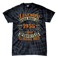 70th Birthday Vintage Legends Born In 1955 70 Years Old Tie-Dye T-Shirt