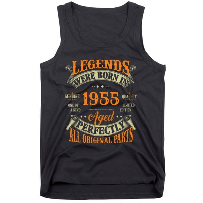 70th Birthday Vintage Legends Born In 1955 70 Years Old Tank Top