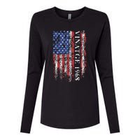 54th Birthday Vintage American Flag 1968 Womens Cotton Relaxed Long Sleeve T-Shirt