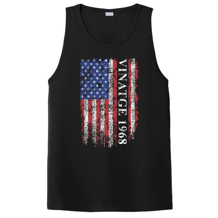 54th Birthday Vintage American Flag 1968 PosiCharge Competitor Tank