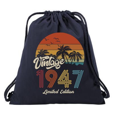 76th Birthday Vintage Limited Edition 1947 Drawstring Bag