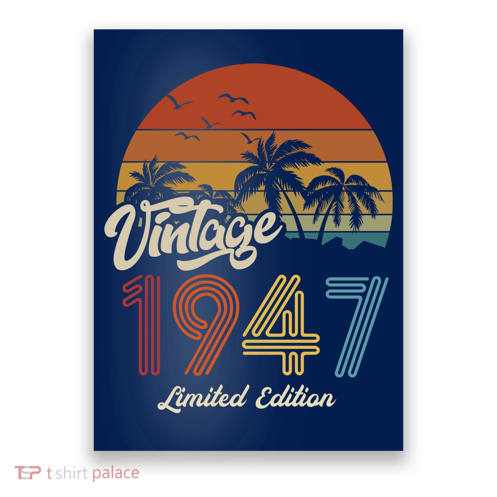 76th Birthday Vintage Limited Edition 1947 Poster