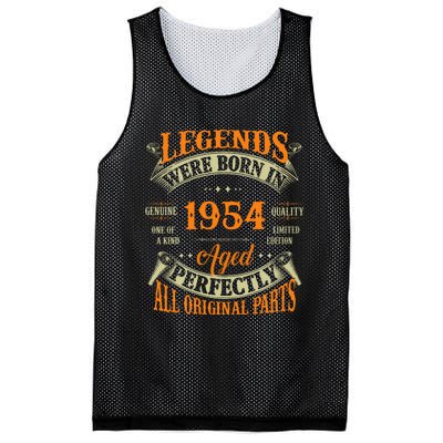 70th Birthday Vintage Legends Born In 1954 70 Years Old Mesh Reversible Basketball Jersey Tank