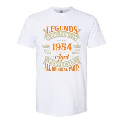 70th Birthday Vintage Legends Born In 1954 70 Years Old Softstyle® CVC T-Shirt