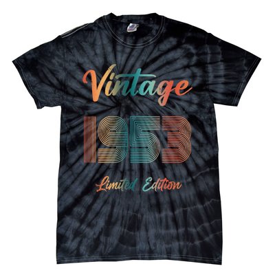 70th Birthday Vintage 1953 Limited Edition 70 Years Old Tie-Dye T-Shirt