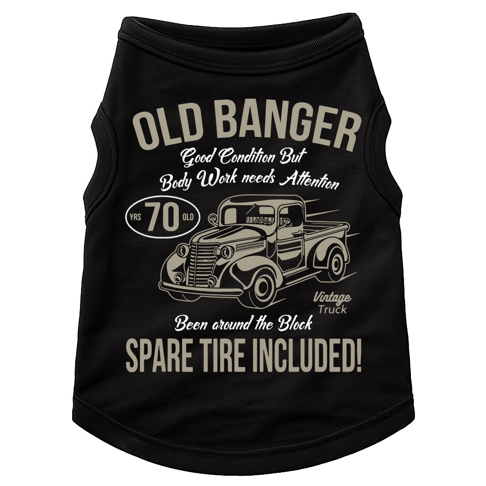 70th Birthday Vintage Old Banger 70 Years Old Gift Doggie Tank