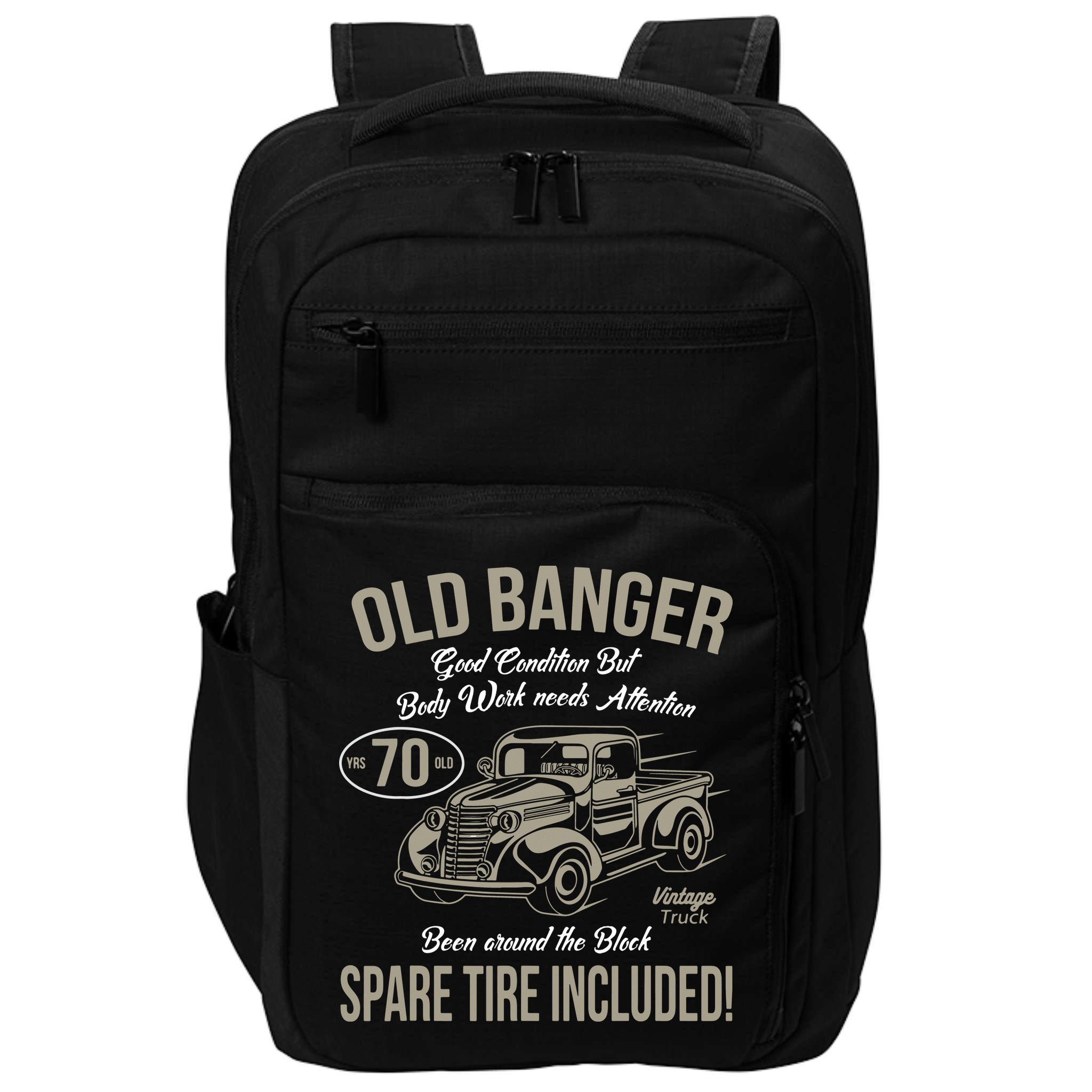 70th Birthday Vintage Old Banger 70 Years Old Gift Impact Tech Backpack