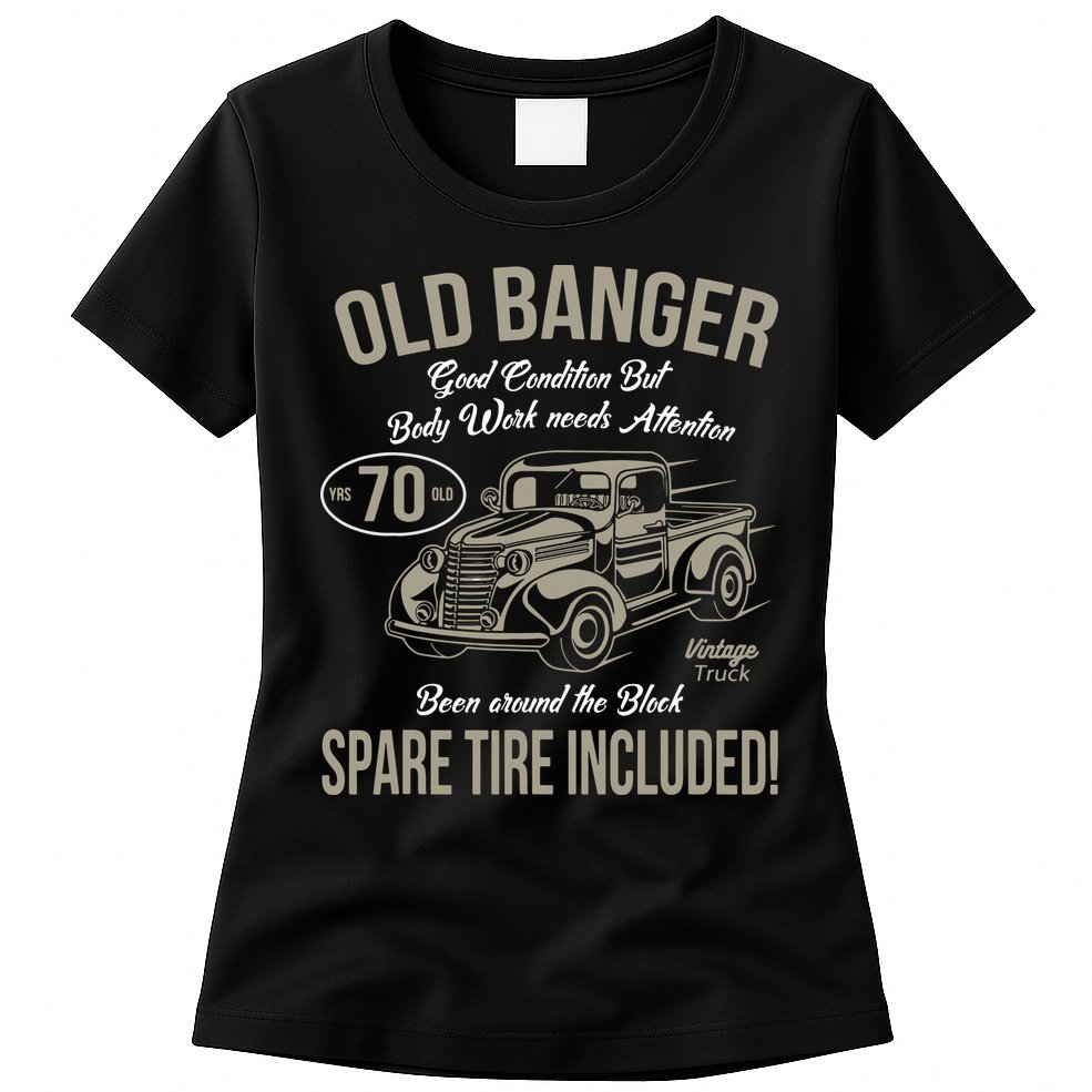 70th Birthday Vintage Old Banger 70 Years Old Gift Womens T-Shirt