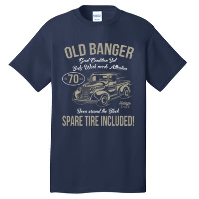 70th Birthday Vintage Old Banger 70 Years Old Gift Tall T-Shirt