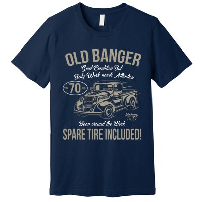 70th Birthday Vintage Old Banger 70 Years Old Gift Premium T-Shirt