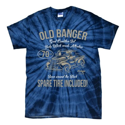 70th Birthday Vintage Old Banger 70 Years Old Gift Tie-Dye T-Shirt