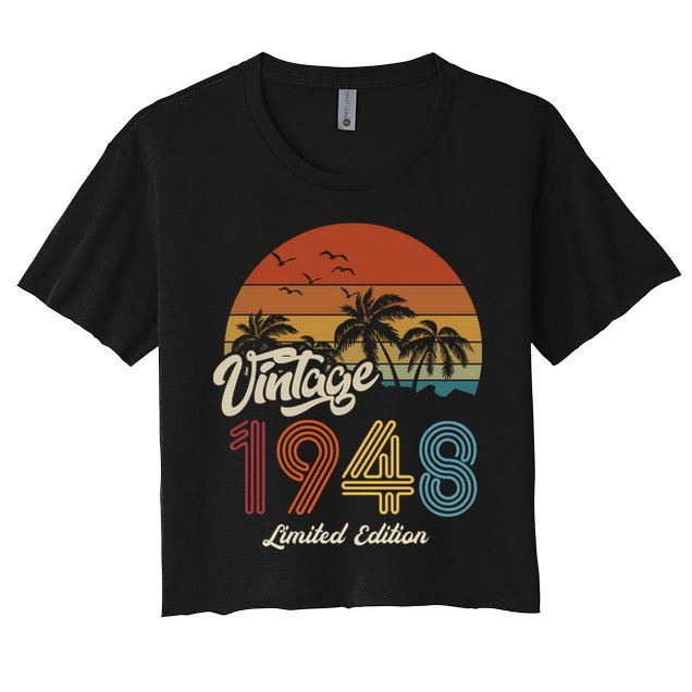 75th Birthday Vintage Limited Edition 1948 Crop Top