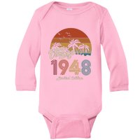 75th Birthday Vintage Limited Edition 1948 Baby Long Sleeve Bodysuit