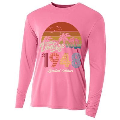 75th Birthday Vintage Limited Edition 1948 Cooling Performance Long Sleeve Crew