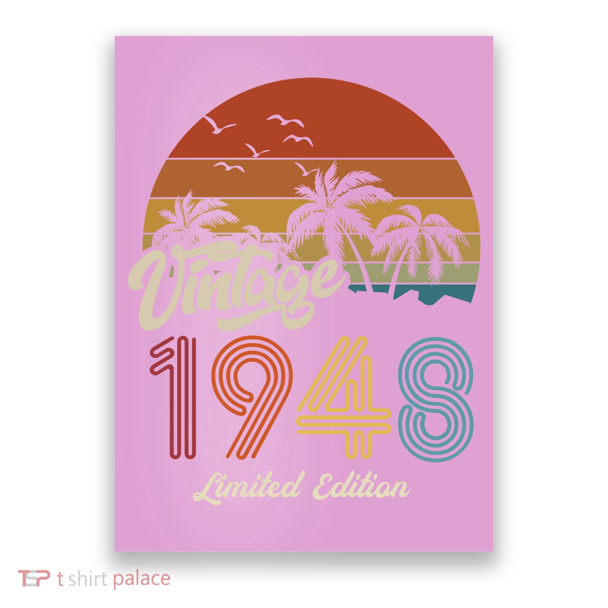 75th Birthday Vintage Limited Edition 1948 Poster