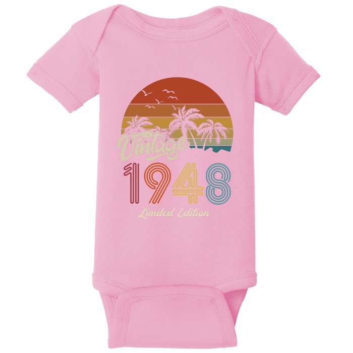 75th Birthday Vintage Limited Edition 1948 Baby Bodysuit