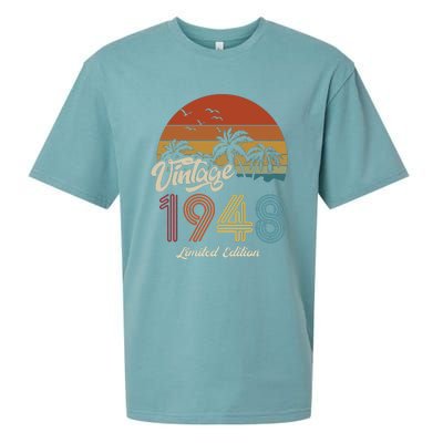 75th Birthday Vintage Limited Edition 1948 Sueded Cloud Jersey T-Shirt