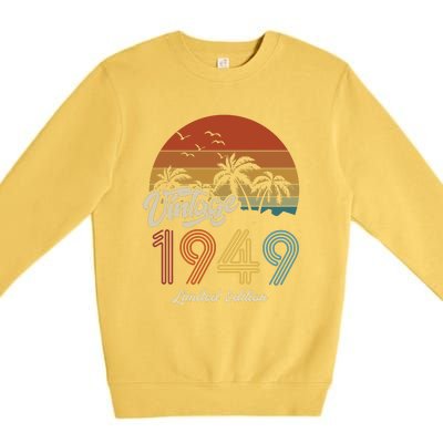 74th Birthday Vintage Limited Edition 1949 Premium Crewneck Sweatshirt