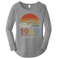 74th Birthday Vintage Limited Edition 1949 Women's Perfect Tri Tunic Long Sleeve Shirt