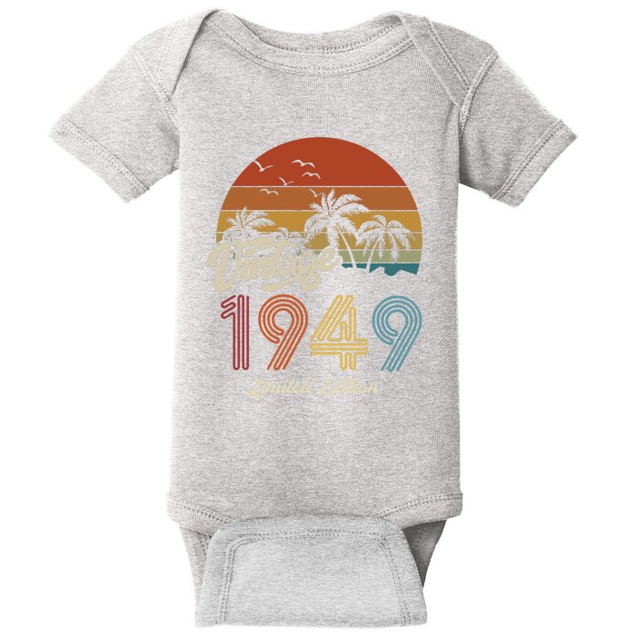 74th Birthday Vintage Limited Edition 1949 Baby Bodysuit