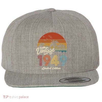 74th Birthday Vintage Limited Edition 1949 Wool Snapback Cap