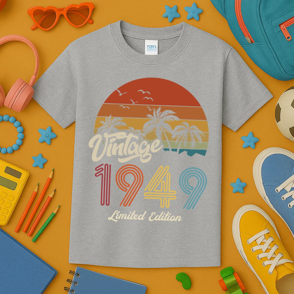 74th Birthday Vintage Limited Edition 1949 Kids T-Shirt