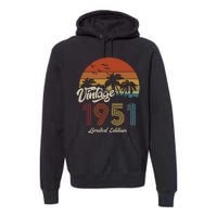 72nd Birthday Vintage Limited Edition 1951 Premium Hoodie