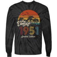 72nd Birthday Vintage Limited Edition 1951 Tie-Dye Long Sleeve Shirt