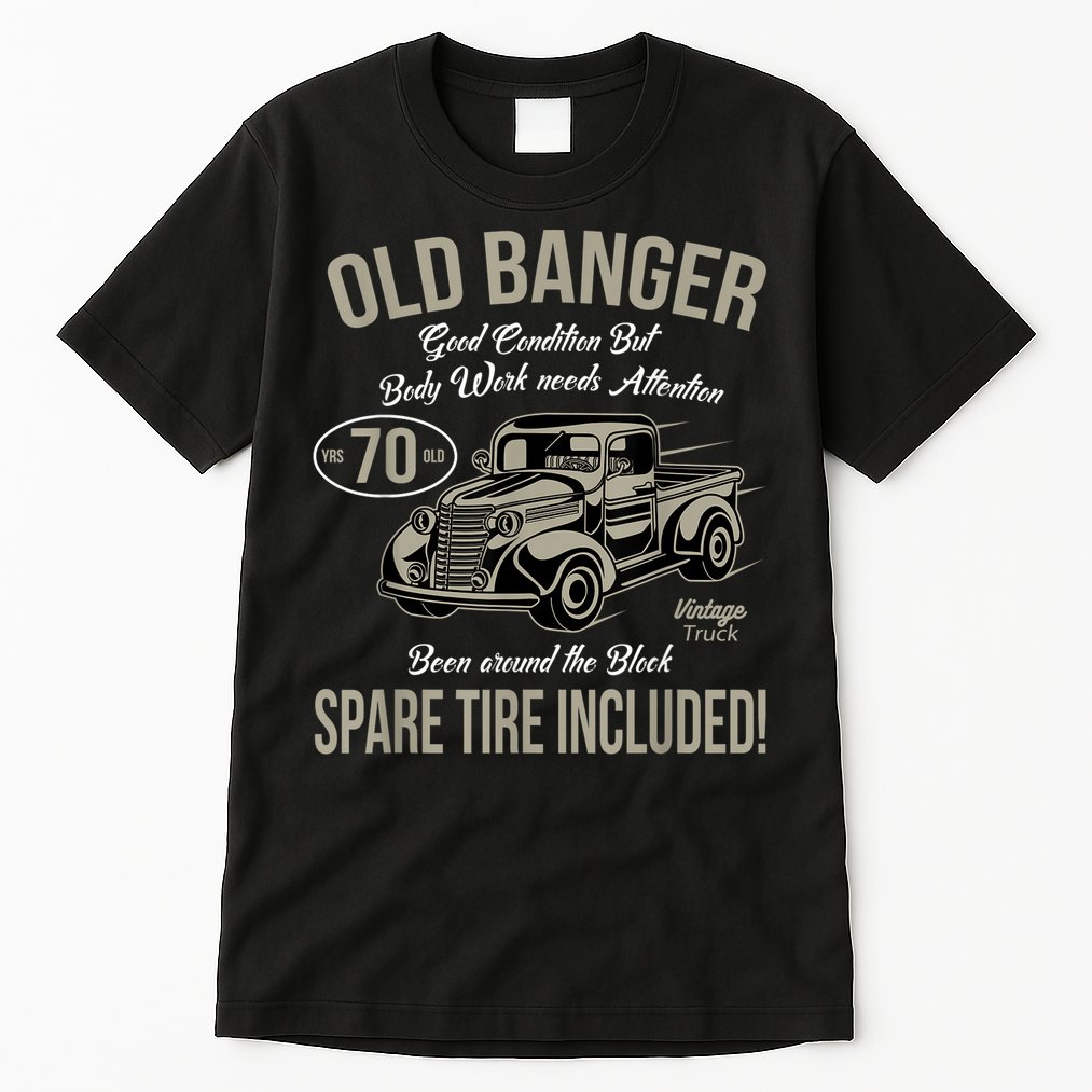 70th Birthday Vintage Old Banger 70 Years Old  Gift Retro Tall T-Shirt