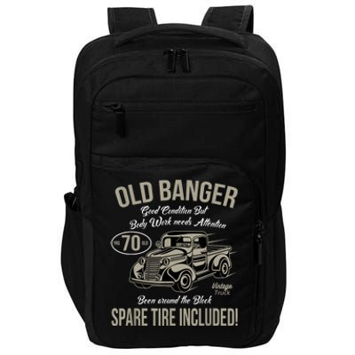 70th Birthday Vintage Old Banger 70 Years Old  Gift Retro Impact Tech Backpack