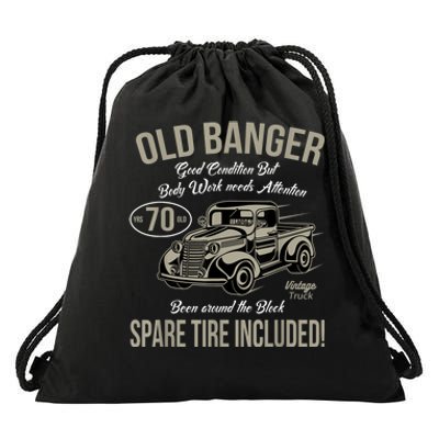 70th Birthday Vintage Old Banger 70 Years Old  Gift Retro Drawstring Bag