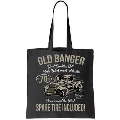 70th Birthday Vintage Old Banger 70 Years Old  Gift Retro Tote Bag