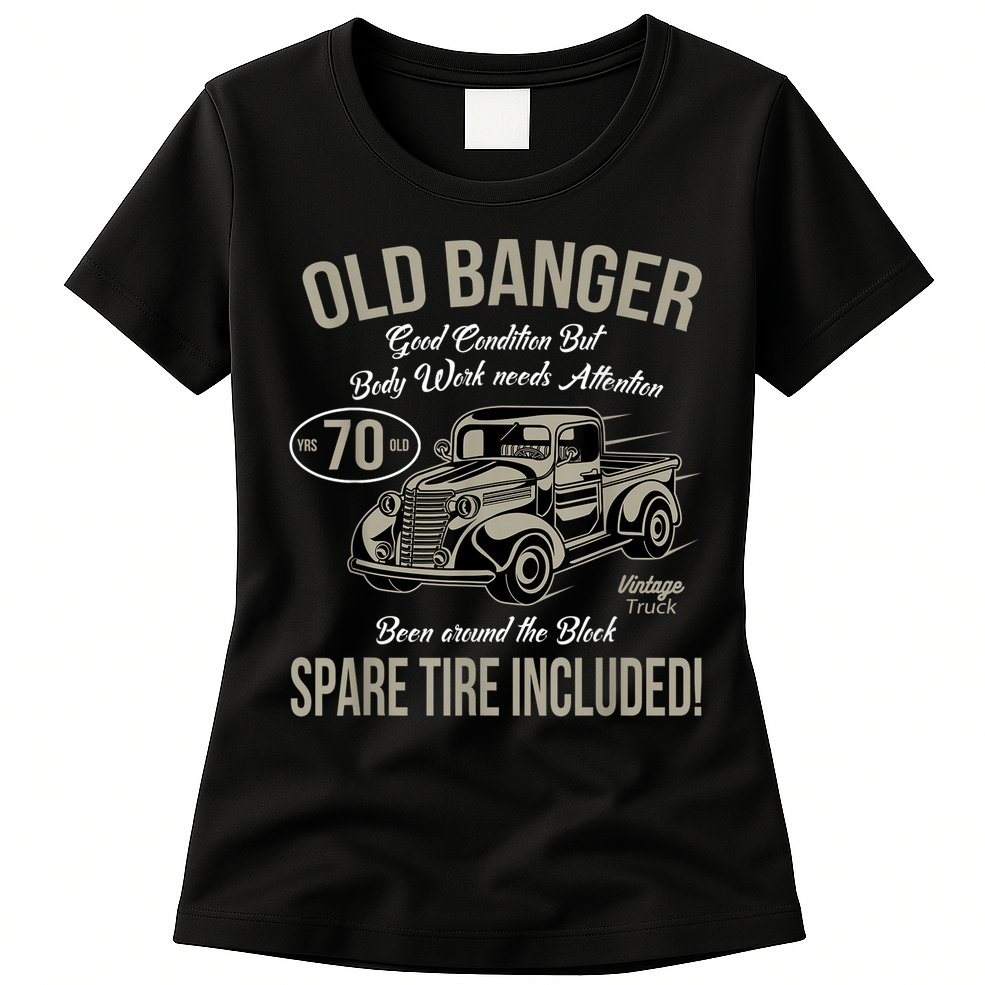 70th Birthday Vintage Old Banger 70 Years Old  Gift Retro Womens T-Shirt