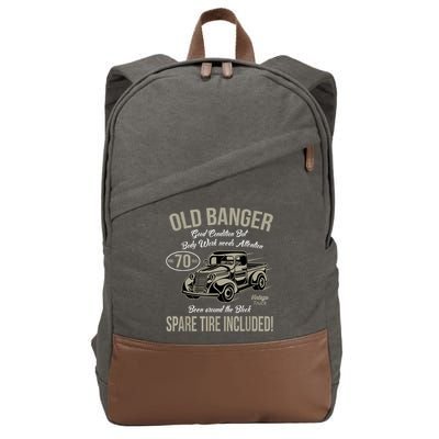 70th Birthday Vintage Old Banger 70 Years Old  Gift Retro Cotton Canvas Backpack