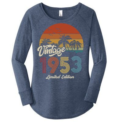 70th Birthday Vintage Limited Edition 1953 Women's Perfect Tri Tunic Long Sleeve Shirt