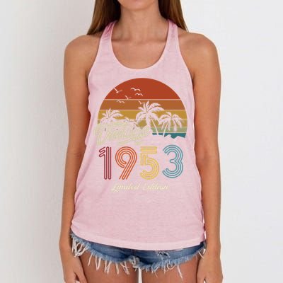 70th Birthday Vintage Limited Edition 1953 Women's Knotted Racerback Tank