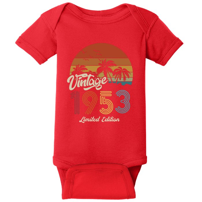 70th Birthday Vintage Limited Edition 1953 Baby Bodysuit