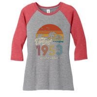 70th Birthday Vintage Limited Edition 1953 Women's Tri-Blend 3/4-Sleeve Raglan Shirt