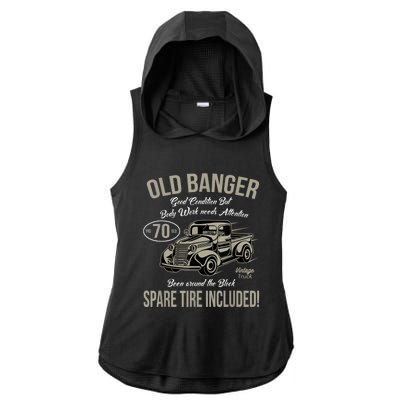 70th Birthday Vintage Old Banger 70 Years Old M.e.n Gift Retro Ladies PosiCharge Tri-Blend Wicking Draft Hoodie Tank