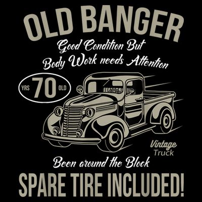 70th Birthday Vintage Old Banger 70 Years Old M.e.n Gift Retro T-Shirt