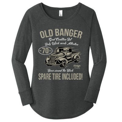 70th Birthday Vintage Old Banger 70 Years Old M.e.n Gift Retro Women's Perfect Tri Tunic Long Sleeve Shirt