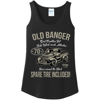 70th Birthday Vintage Old Banger 70 Years Old M.e.n Gift Retro Ladies Essential Tank