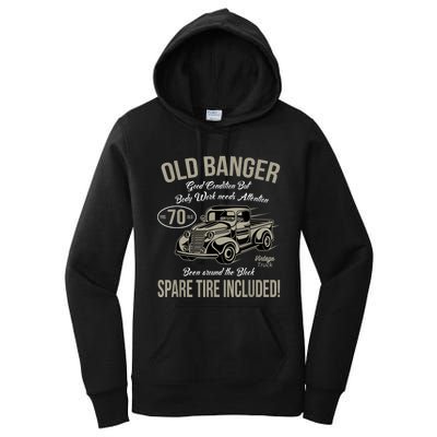 70th Birthday Vintage Old Banger 70 Years Old M.e.n Gift Retro Women's Pullover Hoodie