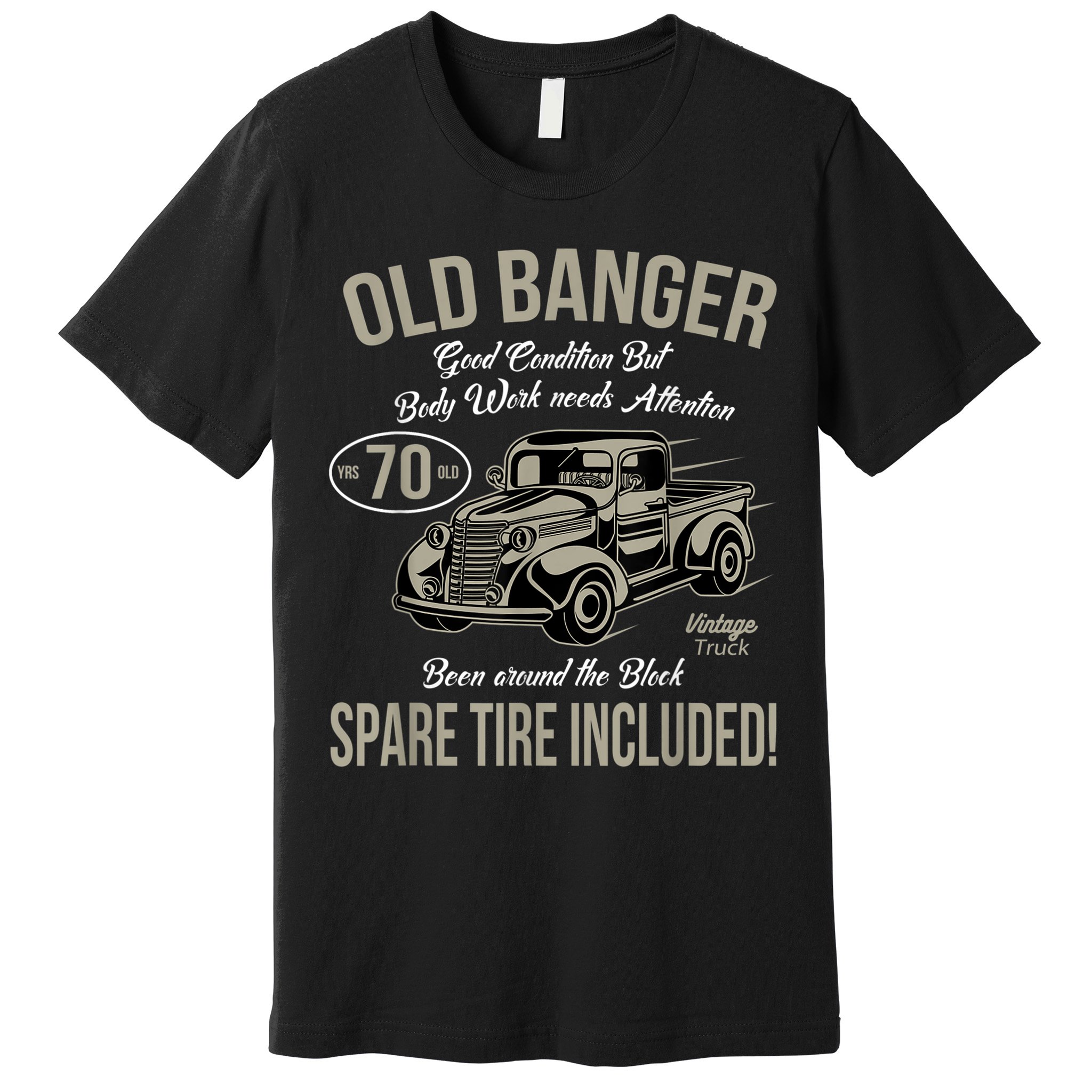 70th Birthday Vintage Old Banger 70 Years Old M.e.n Gift Retro Premium T-Shirt