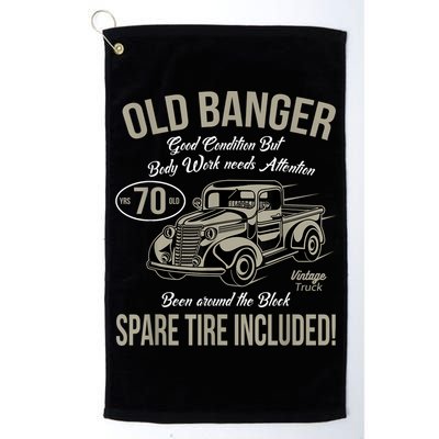 70th Birthday Vintage Old Banger 70 Years Old M.e.n Gift Retro Golf Towel