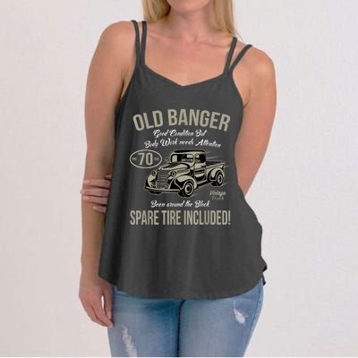 70th Birthday Vintage Old Banger 70 Years Old M.e.n Gift Retro Women's Strappy Tank