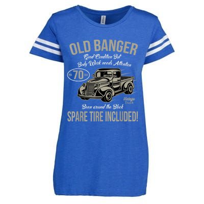 70th Birthday Vintage Old Banger 70 Years Old M.e.n Gift Retro Enza Ladies Jersey Football T-Shirt