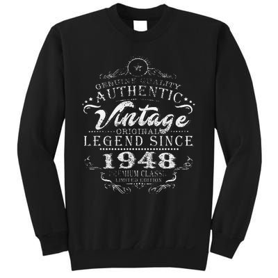 75th Birthday Vintage Legend Since 1948 Sweatshirt