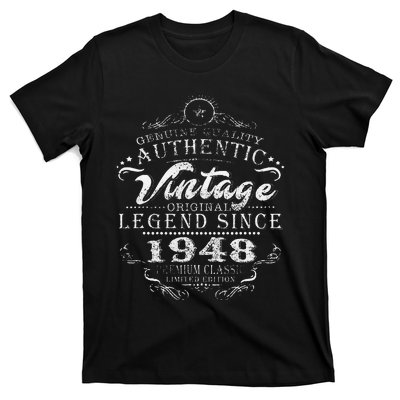 75th Birthday Vintage Legend Since 1948 T-Shirt