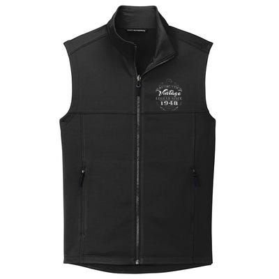 75th Birthday Vintage Legend Since 1948 Collective Smooth Fleece Vest